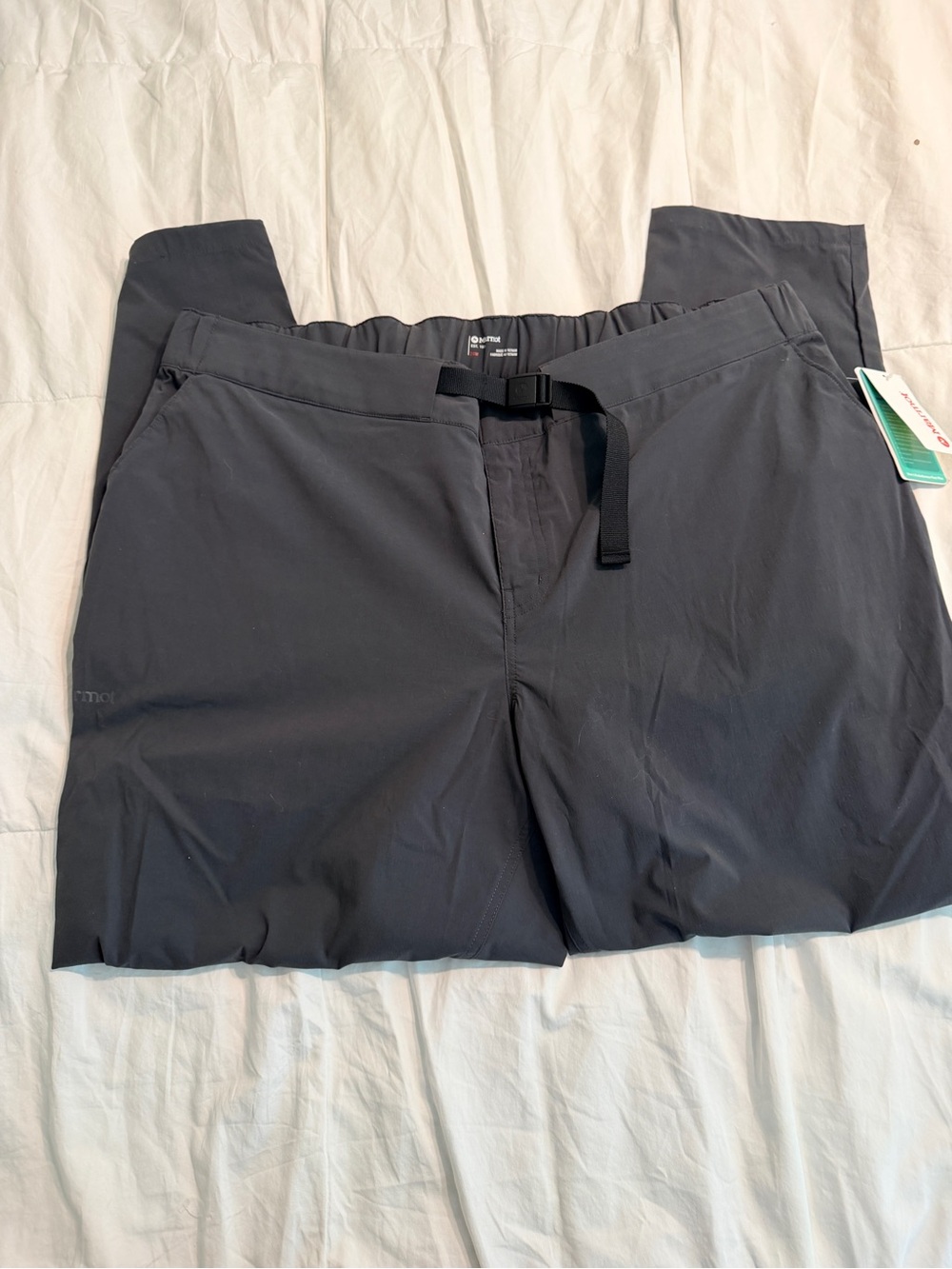 NWT Women’s Marmot Kodachrome  Steel Gray Outdoor Stretch Pants w/ Belt 20W